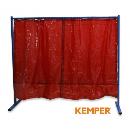 1-częściowa ścianka ochronna z zasłoną foliową Kemper czerwona 70 600 501