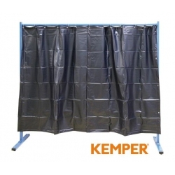 1-częściowa ścianka ochronna z zasłoną foliową Kemper S9 ciemnozielona 70 600 500