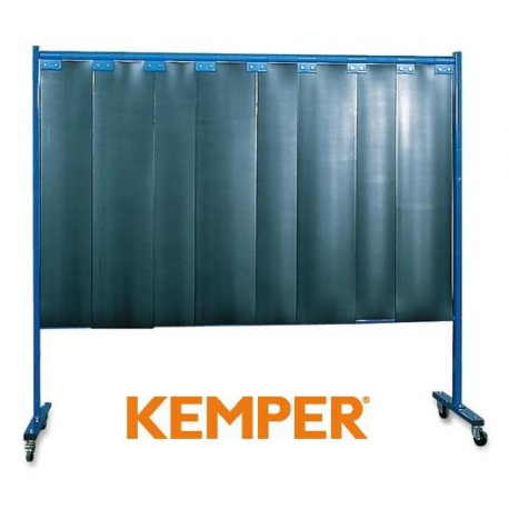 1-częściowa ścianka ochronna Kemper z lamelami 2mm S9 ciemnozielona 70 600 600