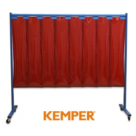 1-częściowa ścianka ochronna Kemper z lamelami 2mm czerwona 70 600 602