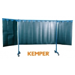 3-częściowa ścianka ochronna Kemper z lamelami 2mm S9 ciemnozielona 70 600 650