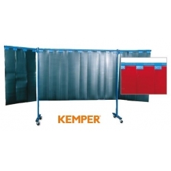 3-częściowa ścianka ochronna Kemper z lamelami 2mm czerwona 70 600 652