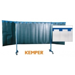 3-częściowa ścianka ochronna Kemper z lamelami 2mm przeźroczysta 70 600 654